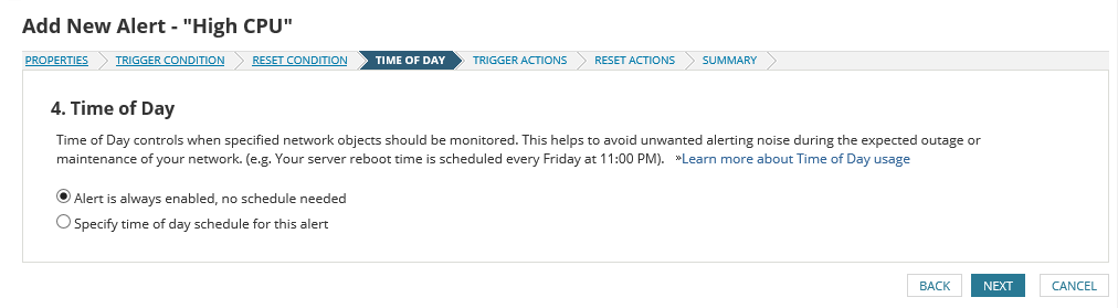 Solarwinds Time of Day